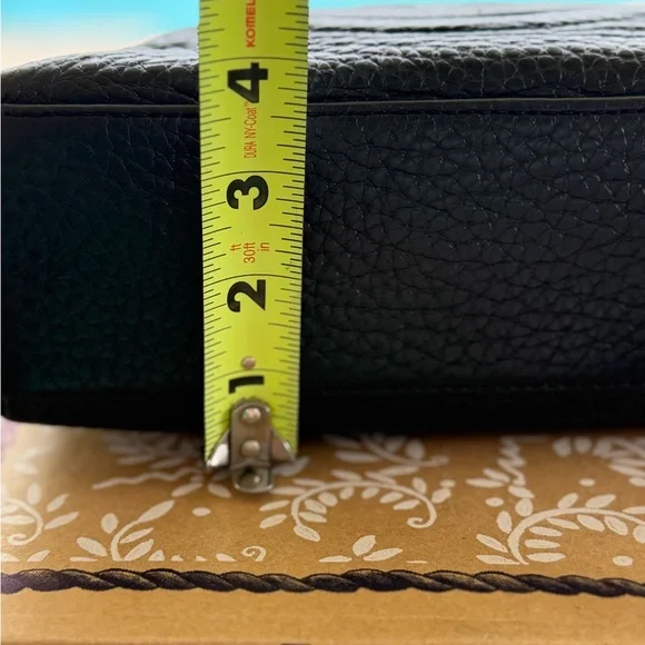 Brighton Lara Soft Tote Ferrara Collection Black Embossed Leather Tote/Crossbody - Picture 10 of 13